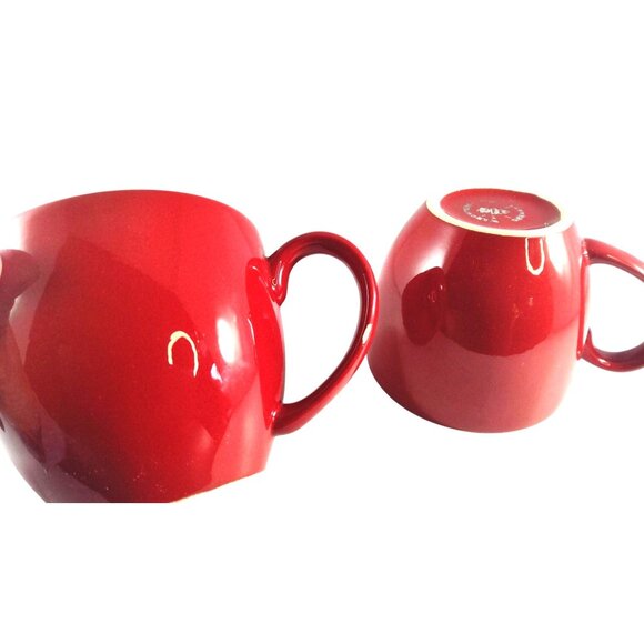 Waechtersbach Germany Red Ceramic Coffee Mugs-Set of 2 - Picture 8 of 10